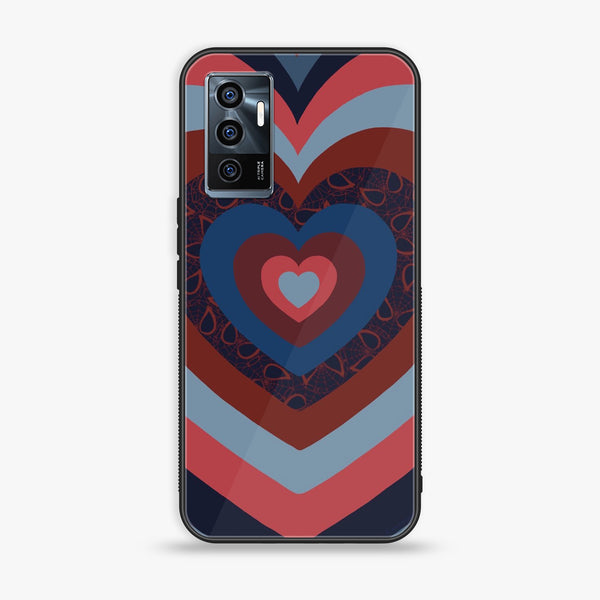 Vivo V23e - Heart Beat 2.0 Design 2  - Premium Printed Glass soft Bumper shock Proof Case CS-14523