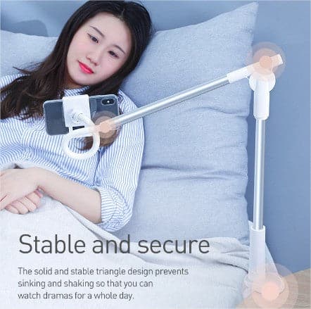 Baseus 360 Rotating Flexible Long Arm Lazy Phone Holder Adjustable Desktop Bed Tablet Clip For All Phones