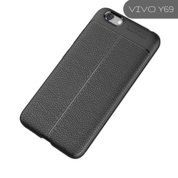 Vivo Leather Carbon Protective Tpu Soft Case Y69