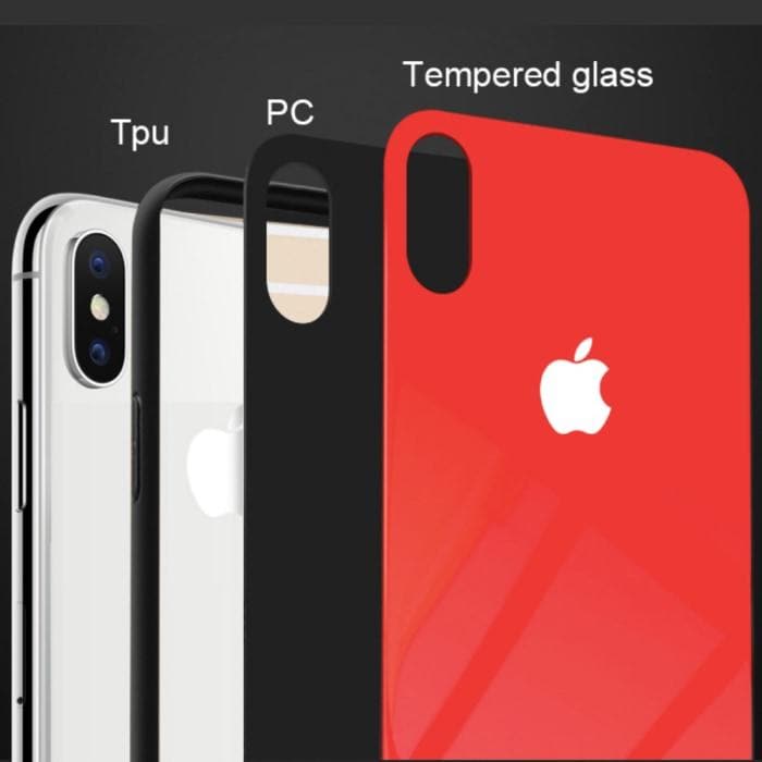 With Logo Iphone Premium Glass Back Tempered Case