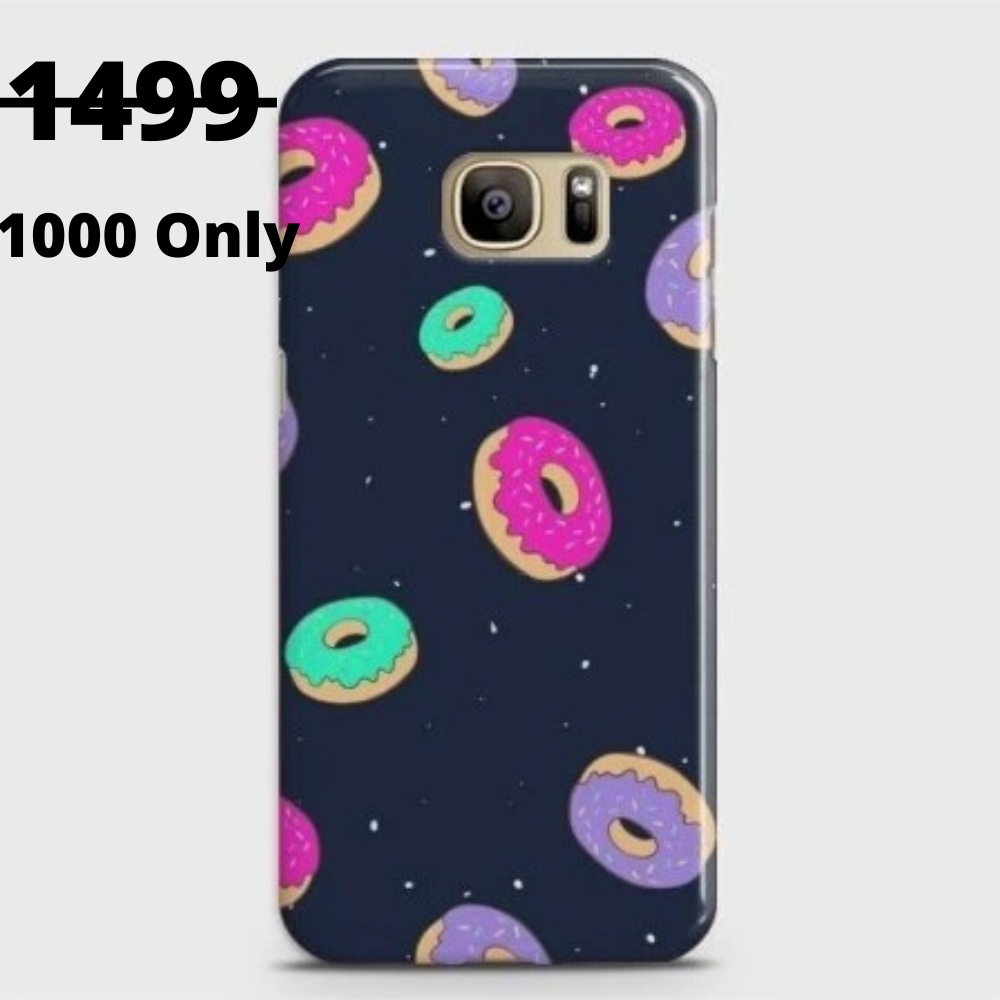 SAMSUNG GALAXY S7 Edge Colorful Donuts Case+Pop Socket C-039