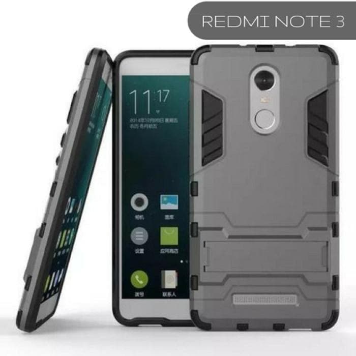 Xiaomi Mi Hybrid Tpu+Pc Iron Man Case & Cover With Kickstand Redmi Note 3