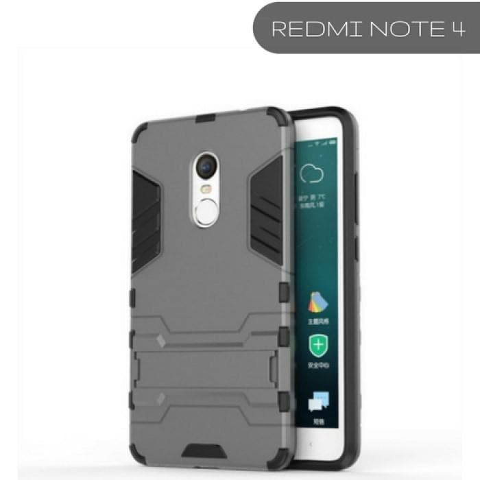 Xiaomi Mi Hybrid Tpu+Pc Iron Man Case & Cover With Kickstand Redmi Note 4