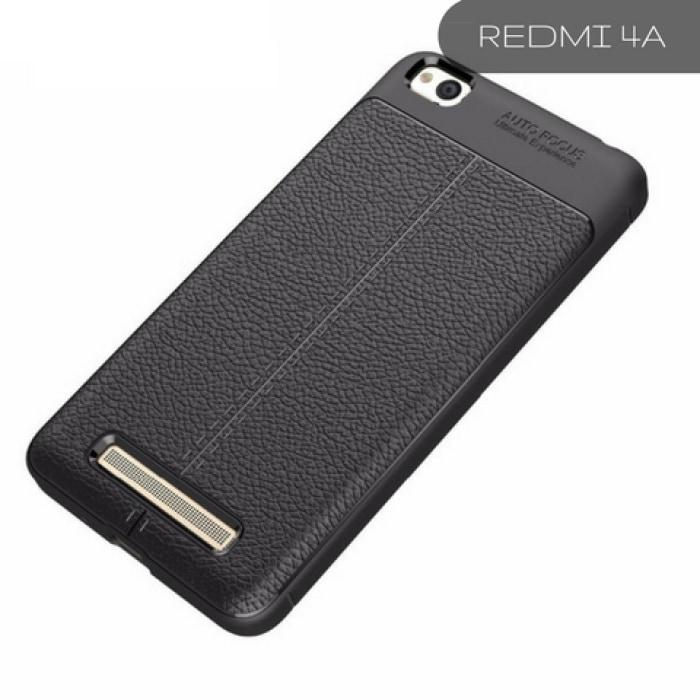 Xiaomi Redmi Carbon Leather Protective Tpu Case 4A / Black
