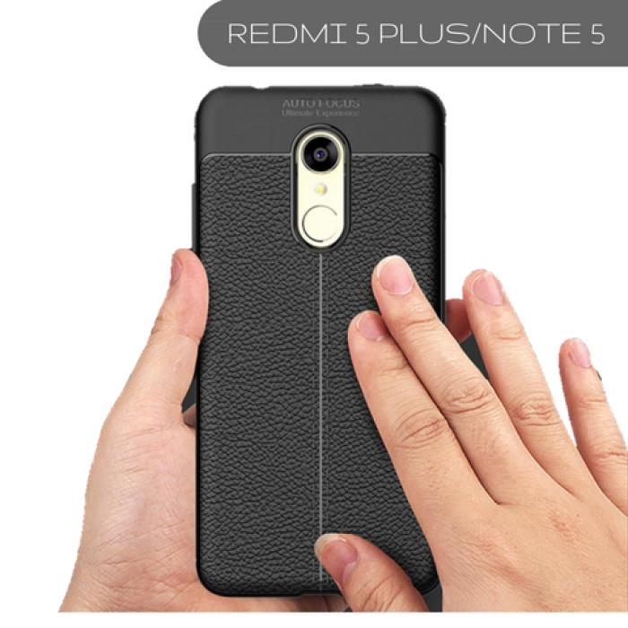 Xiaomi Redmi Carbon Leather Protective Tpu Case 5 Plus/note / Black