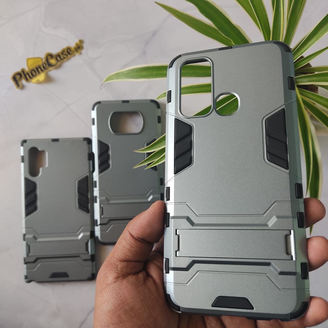 Hybrid iron man full protective cover+kick Stand for VIVO