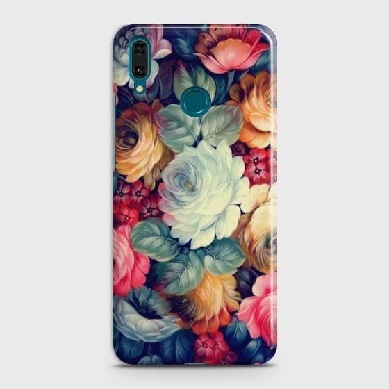 Huawei Y9 2019 Vintage Colorful Flowers Phone Case