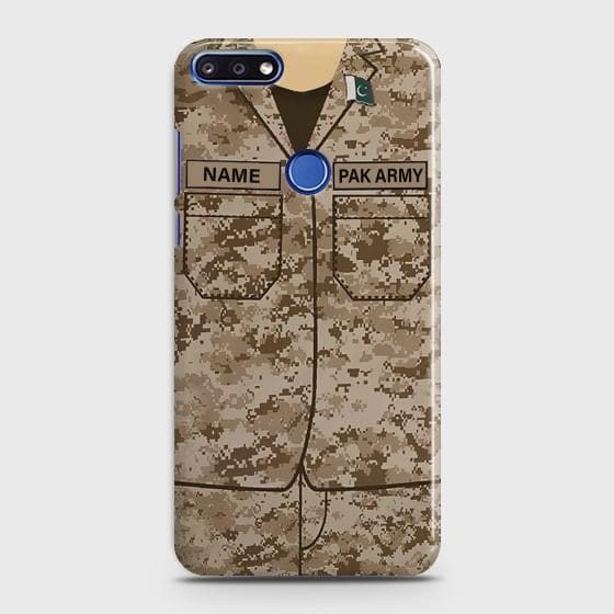 Huawei Y7 Prime 2018 Army shirt with Custom Name Case